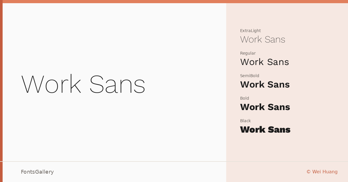 Work Sans font family banner