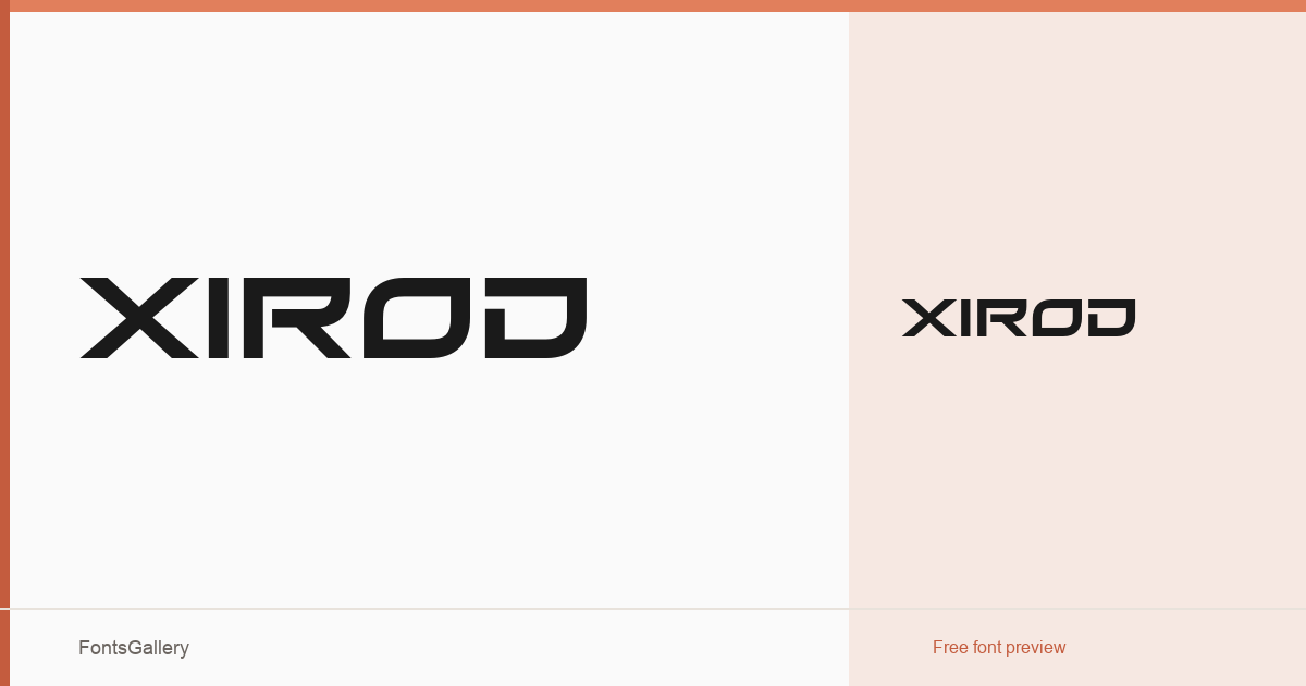 Xirod font family banner