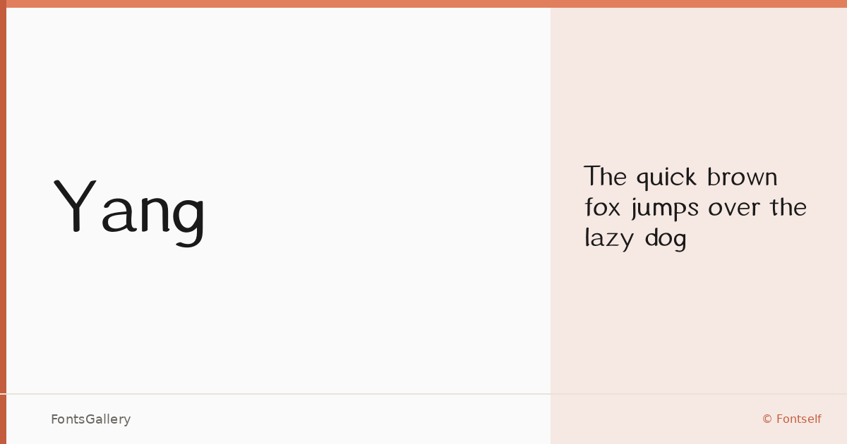 Yang font family banner