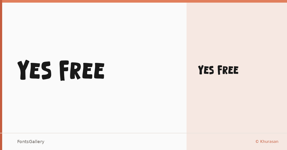 Yes Free font family banner