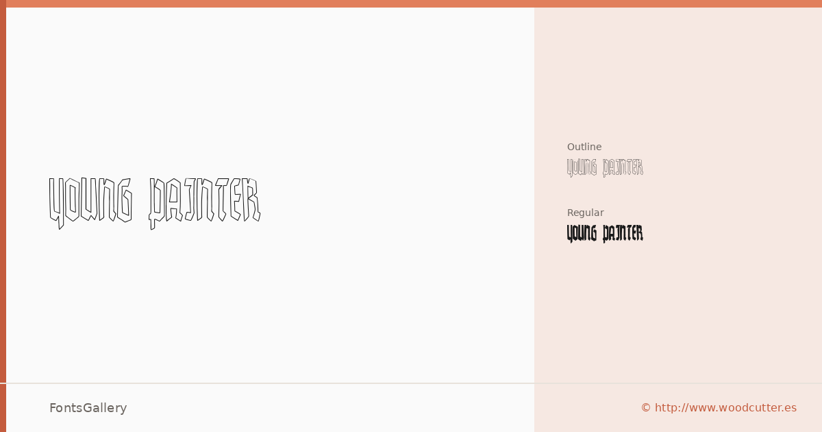 Young Painter font family banner