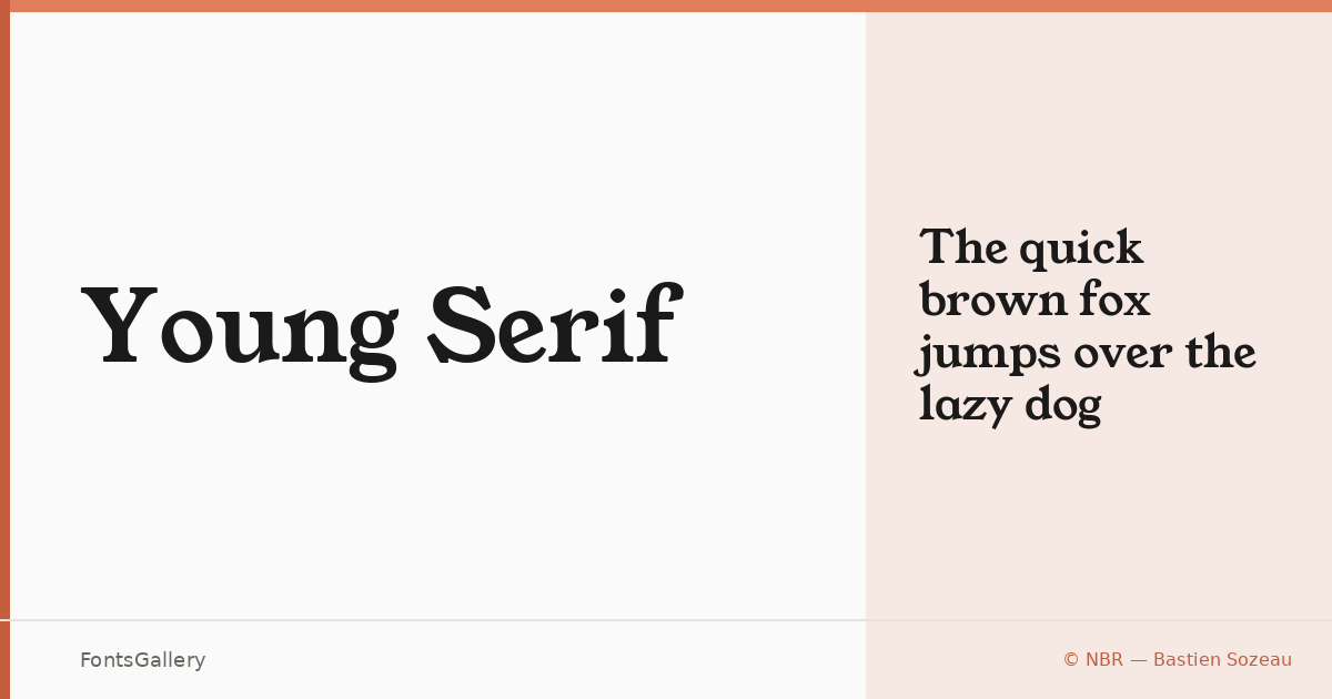 Young Serif font family banner