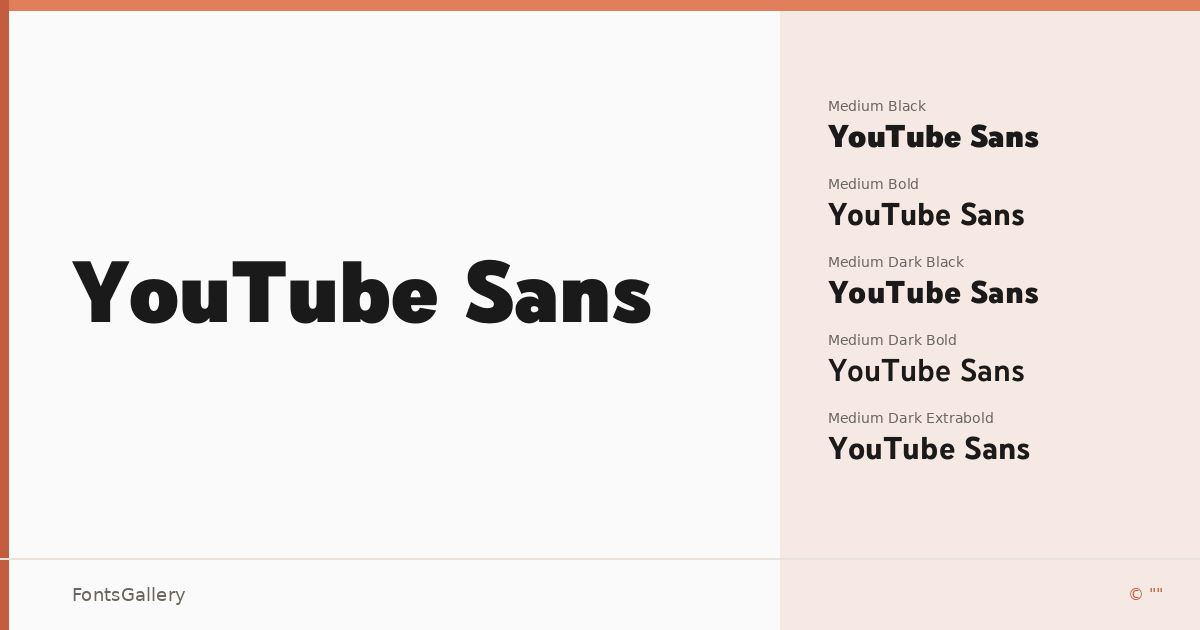 YouTube Sans font family banner