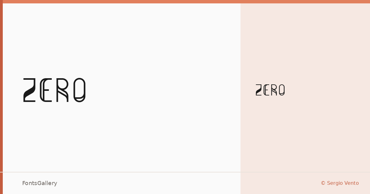 Zero font family banner