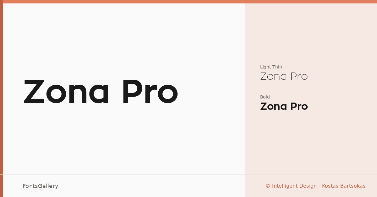 Zona Pro font family banner